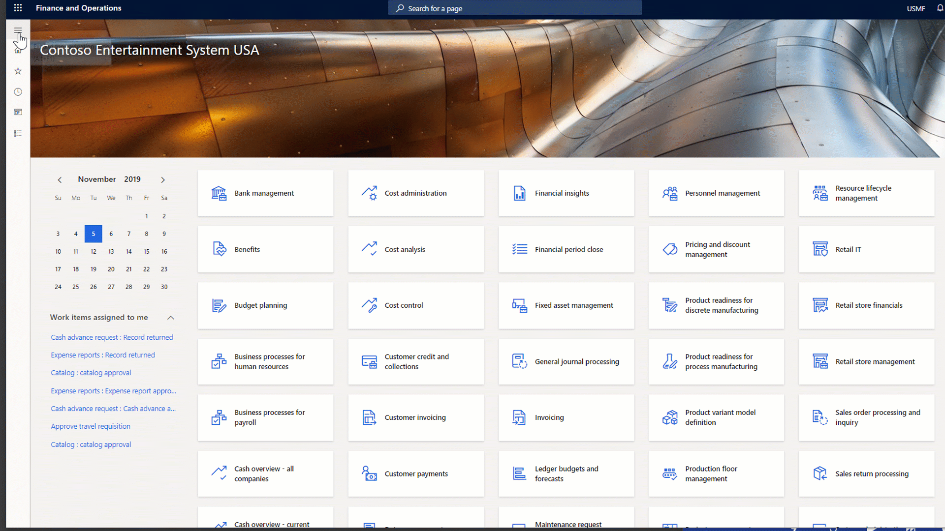 Animation of how to access the Load building workbench page.