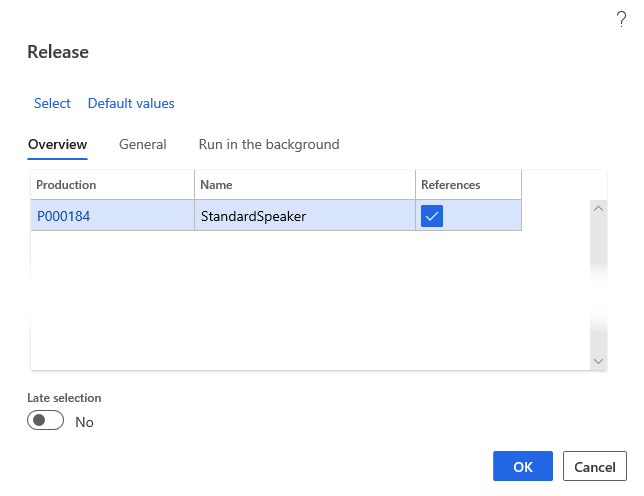 Screenshot of the Release overview page.