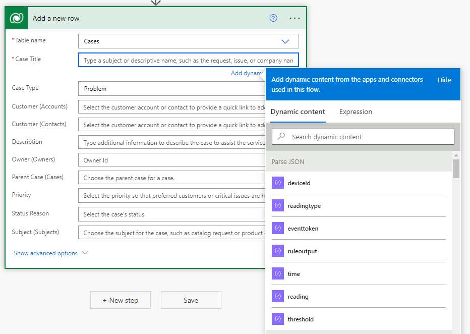 Screenshot showing how to use Parse JSON in dynamic content.