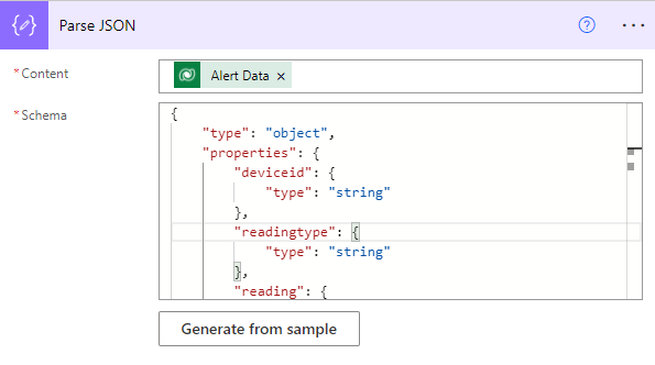 Screenshot of the Parse JSON window showing parsed data.