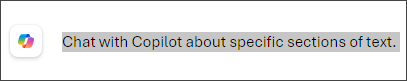 Screenshot of the chat pane in Word.