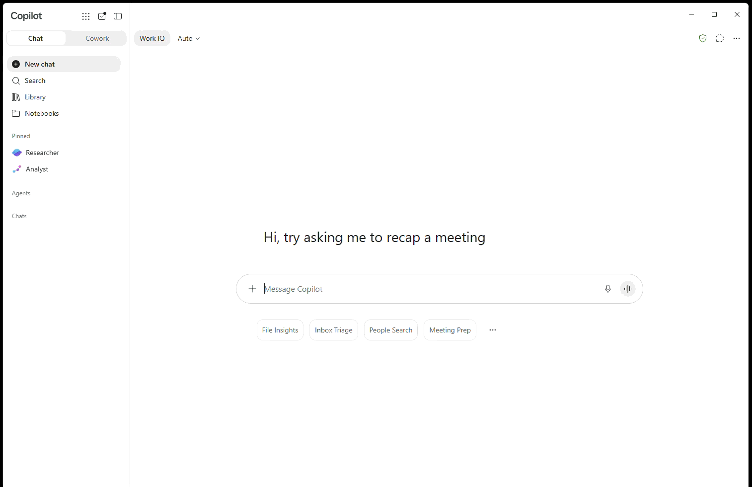 Animation showing the process of creating a new agent in Microsoft 365 Copilot Chat.