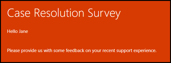 Screenshot of the survey header with your name showing in the description.