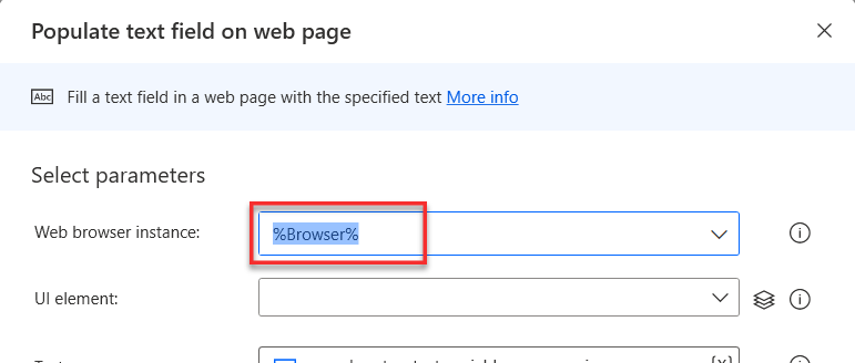 Screenshot showing the Web browser instance.