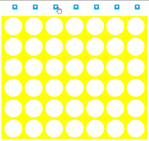 Screenshot of Connect Four animation.