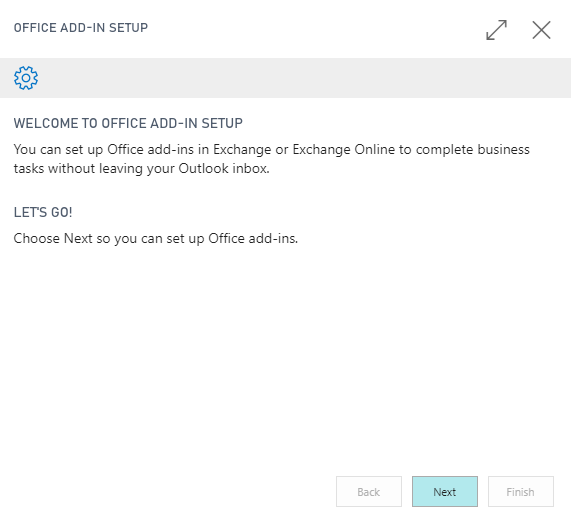 Screenshot of Assisted Setup Business Inbox Page1.