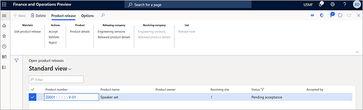 Screenshot of the Open product releases page.