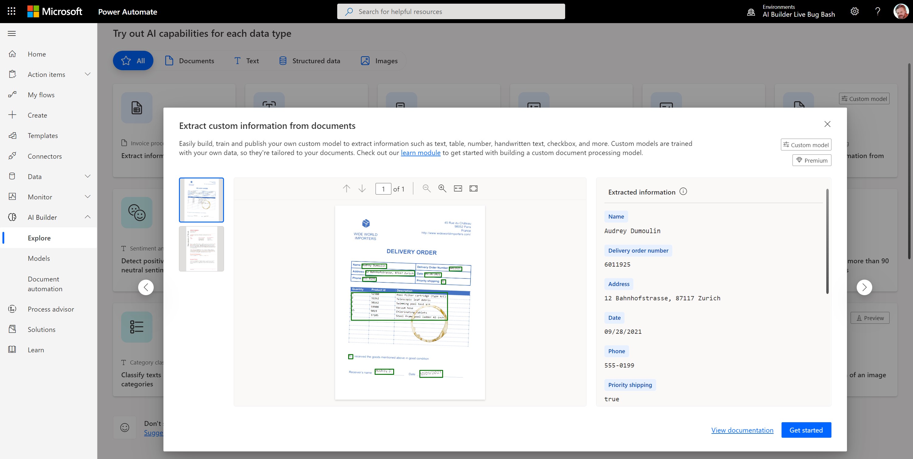 Document Processing on the Get started tab has info about how it automatically processes documents on several slides.