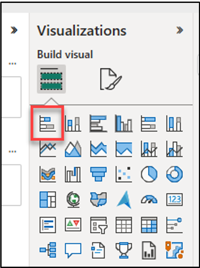 Screenshot of adding Stacked bar chart to the dashboard.