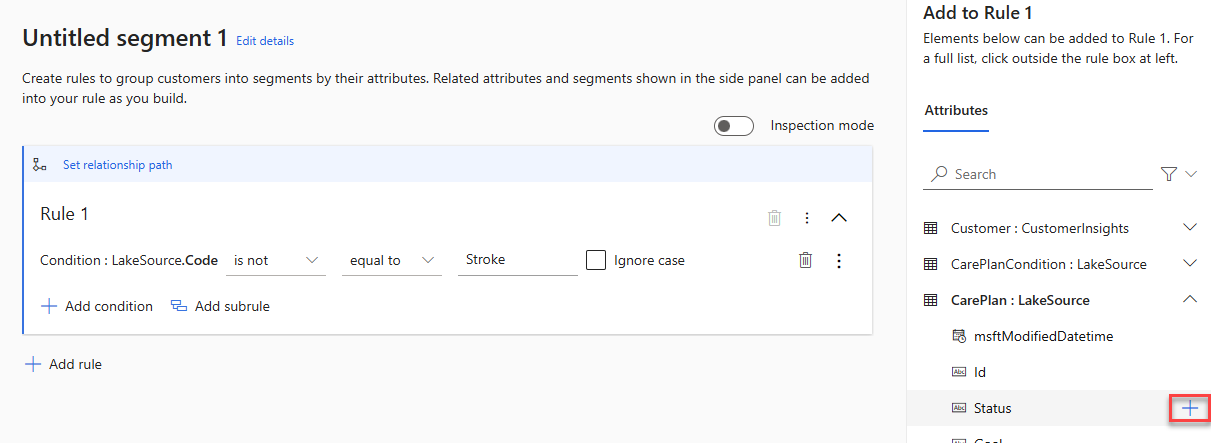 Screenshot of how to add status.