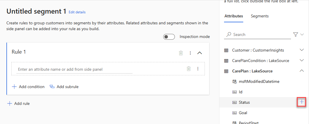 Screenshot of how to add Status.