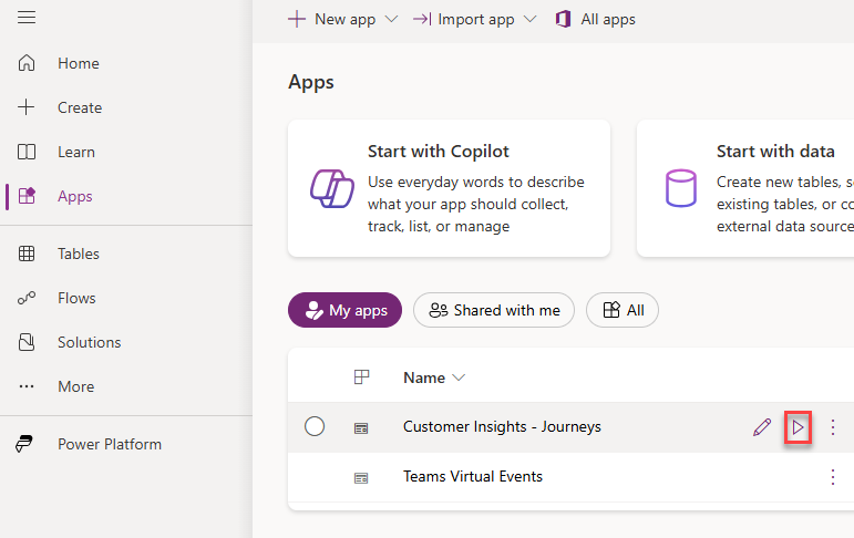 Screenshot of how to launch the application.