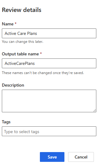 Screenshot of the Review details.