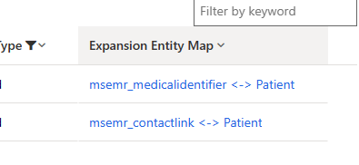 Screenshot of the expansion entity map.