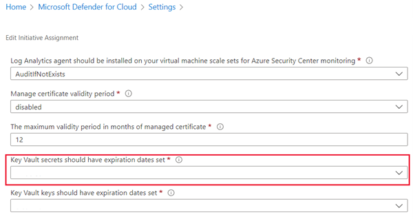 Screenshot that shows a policy parameter with 'Disabled' selected.