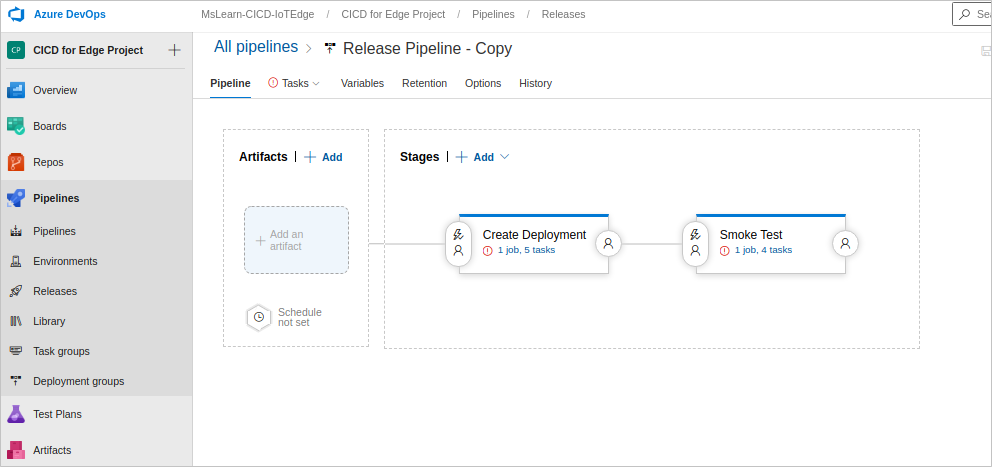The illustration shows the release pipeline.