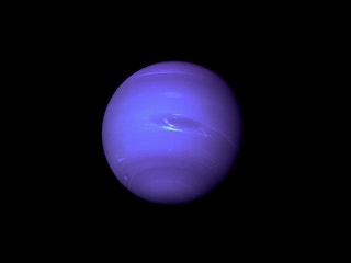 Neptune as seen from Voyager 2 from 4.4 million miles, image credit NASA.