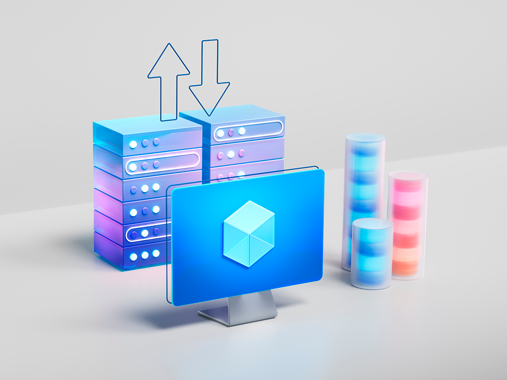 Diagram illustrating a Windows device running local AI workloads connected to cloud-based services, showing hybrid AI processing across on-device hardware and cloud infrastructure.