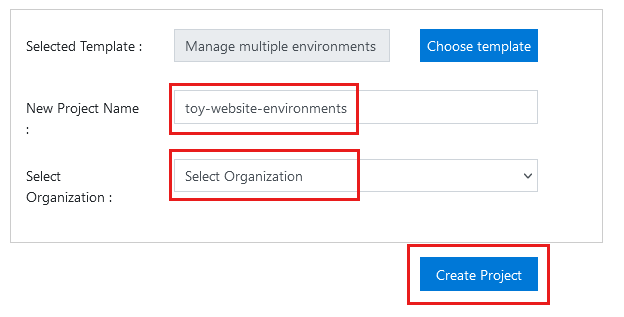 Screenshot that shows creating a project through the Azure DevOps Demo Generator.