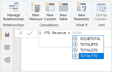 Screenshot of a typed DAX function.