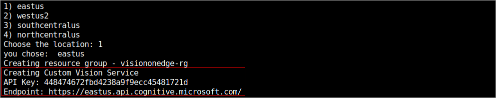 The illustration shows the API key and endpoint.