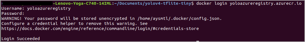 The illustration shows how to login docker.
