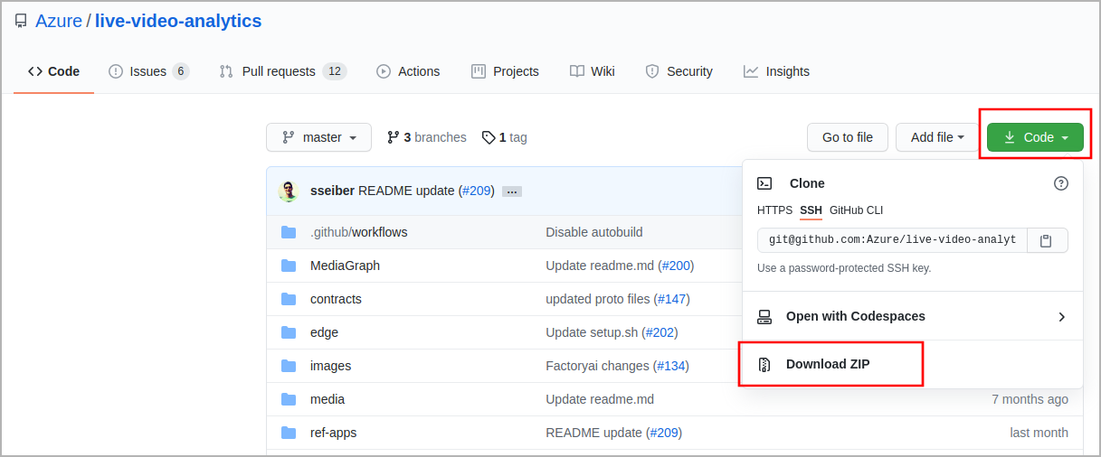 The illustration shows how to download a project from GitHub.