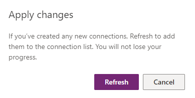 Screenshot of the Apply changes pop-up window.
