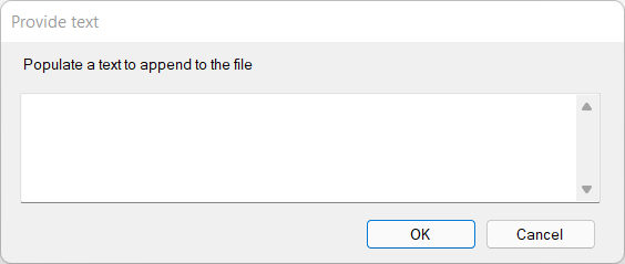 Screenshot of a multi-line text message box.