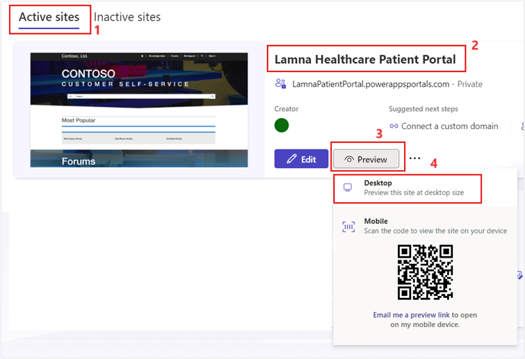 Screenshot of the newly created Lamna Healthcare Patient Portal.