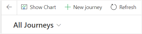 Screenshot of new journey button.