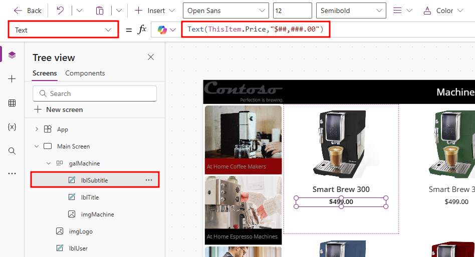 Screenshot showing the setting of the device price.
