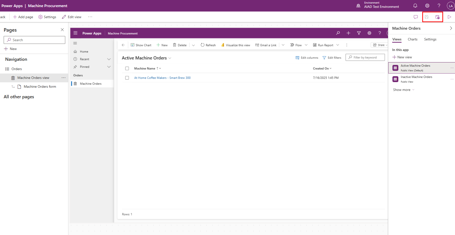 Screenshot of the Save button.