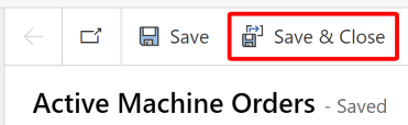 Screenshot of the save and close option in the portal management app.