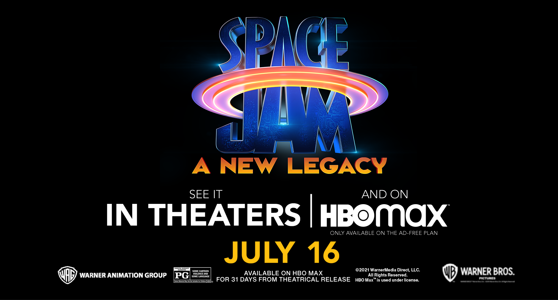 Logo for SPACE JAM: A NEW LEGACY.