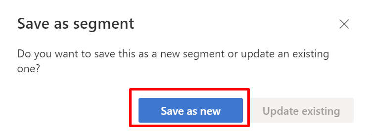 Screenshot of the Save as new button.