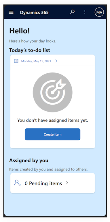 Screenshot of the mobile app showing the new background color.