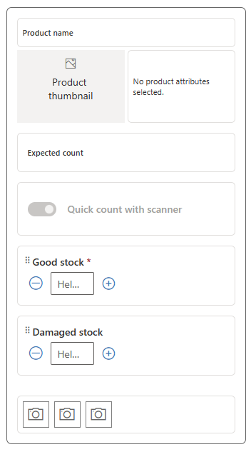 Screenshot of the inventory spot count template.