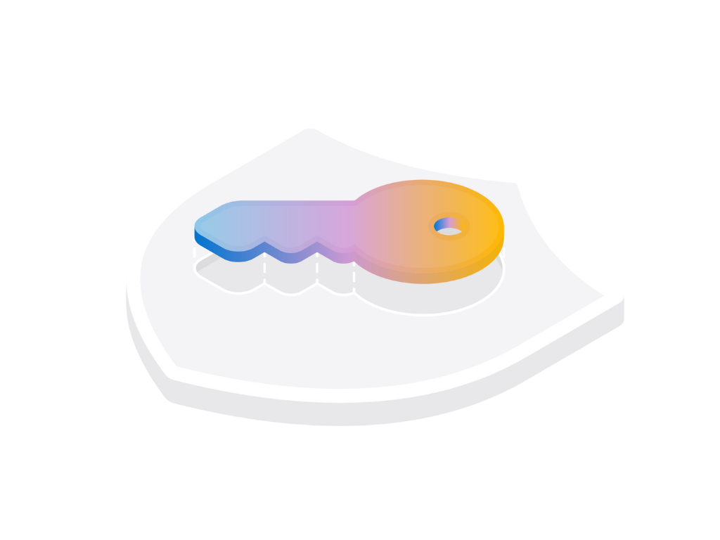 Illustration representing built-in security features of Microsoft Surface devices.