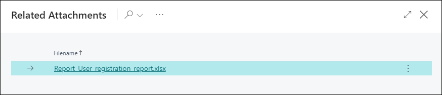 Screenshot of the Related attachments dialog box.