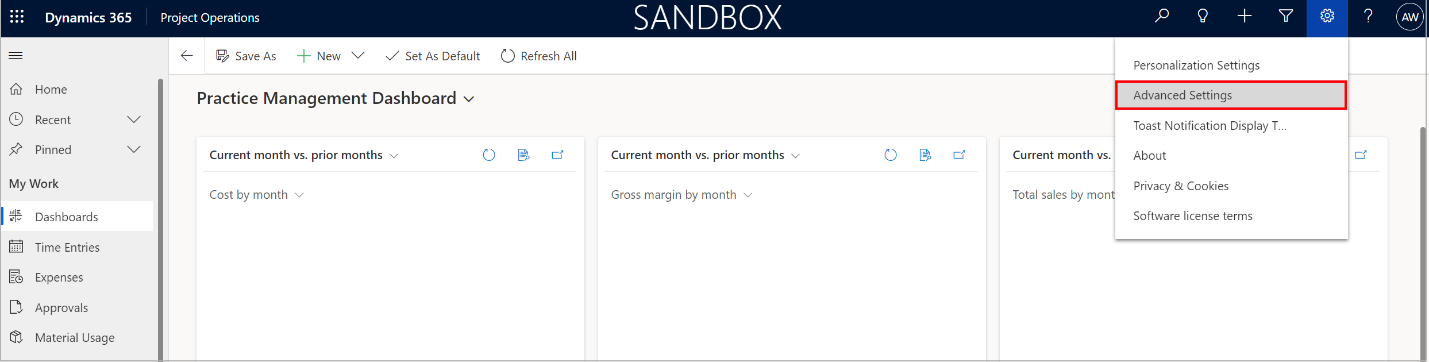 Screenshot shows where Advanced Settings is located.