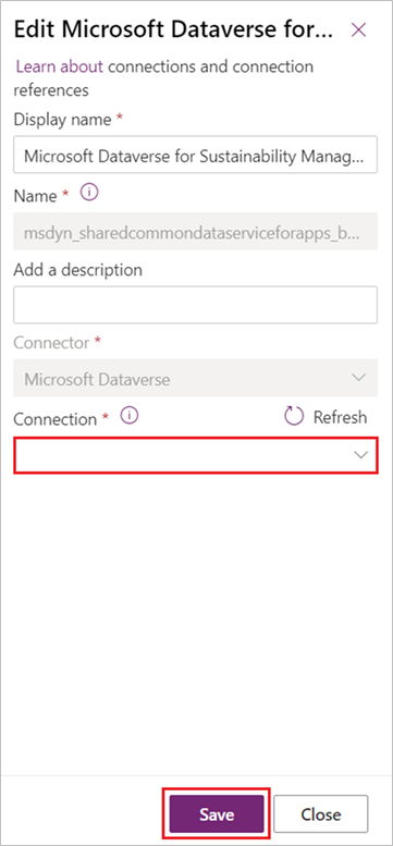 Screenshot of the Edit box with connections selected.