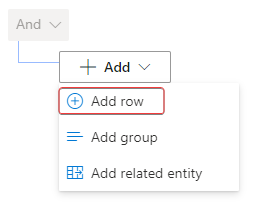 Screenshot of the Add option expanded to reveal the Add row option.