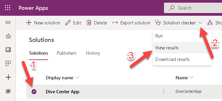 Screenshot of the steps to view results.