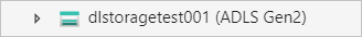 Screenshot that shows the Azure Data Lake Storage Gen2 account.