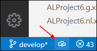 Screenshot of the button to Publish a branch.