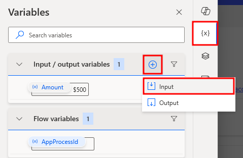Screenshot showing the add an input button again.