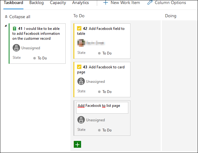 Screenshot of the Taskboard with Issues, User Stories, and Add new task button.