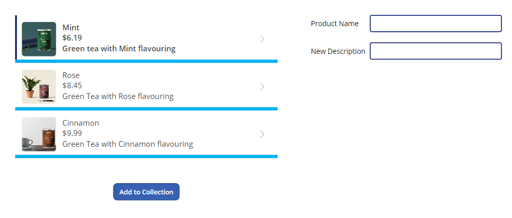 Screenshot of final output form layout with text.