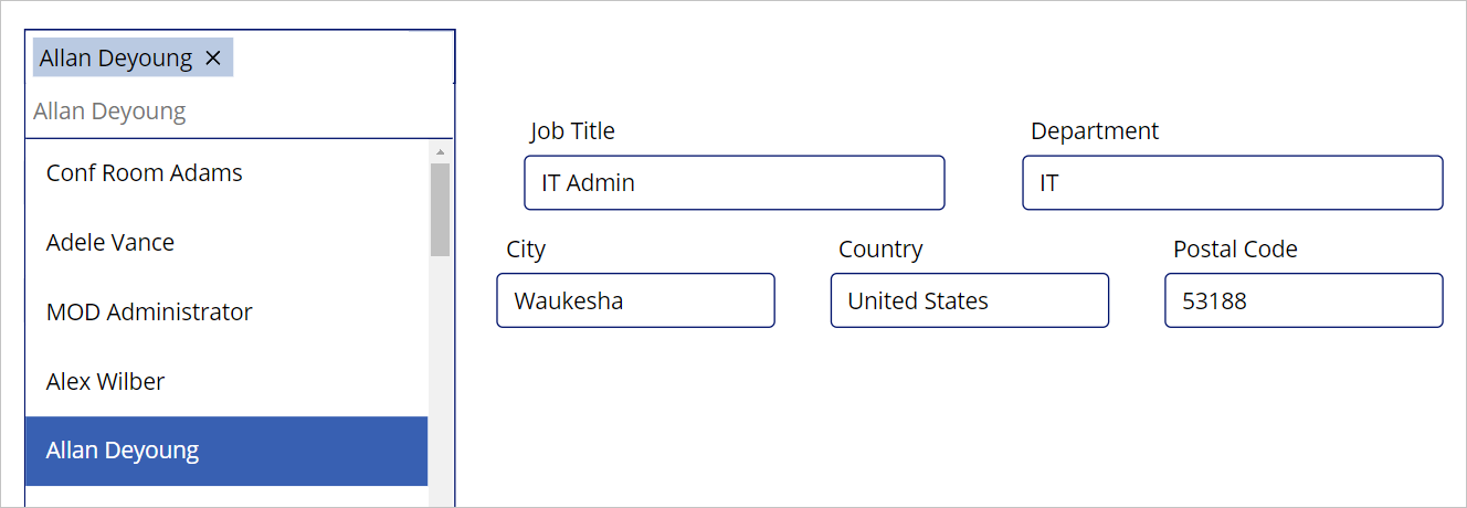 Screenshot of the search box.